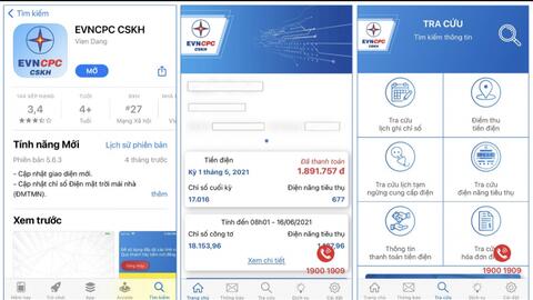 EVNCPC khuyến cáo khách hàng theo dõi hoá đơn tiền điện bằng App