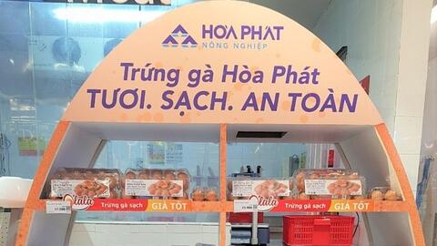 Trứng gà Hòa Phát phủ sóng hệ thống Vinmart và hầu hết các siêu thị tại Hà Nội