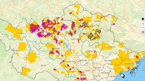 Nhiều huyện miền núi khu vực Bắc Bộ, Bắc Trung Bộ có nguy cơ sạt lở cao