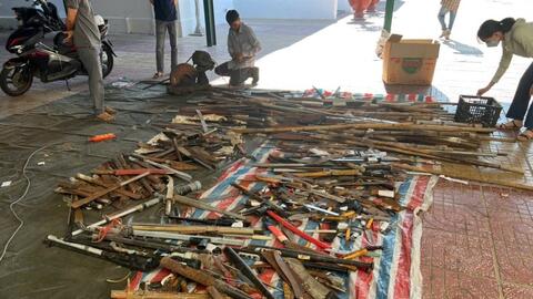 Bình Thuận: Tiêu hủy gần 900 loại vũ khí, vật liệu nổ