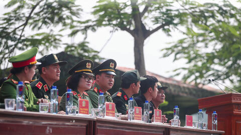 Tiếp lửa tinh thần cho chiến sĩ Công an nhân dân tham gia diễu binh A80