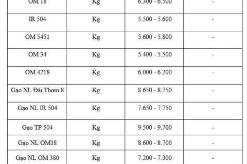 Giá lúa gạo hôm nay ngày 16/1/2026: Phụ phẩm tăng nhẹ
