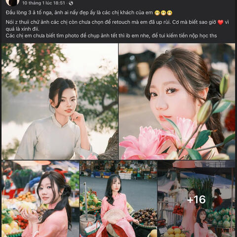 Đến hẹn lại lên, các dịch vụ phục vụ 'nàng thơ' chụp ảnh Tết vào mùa