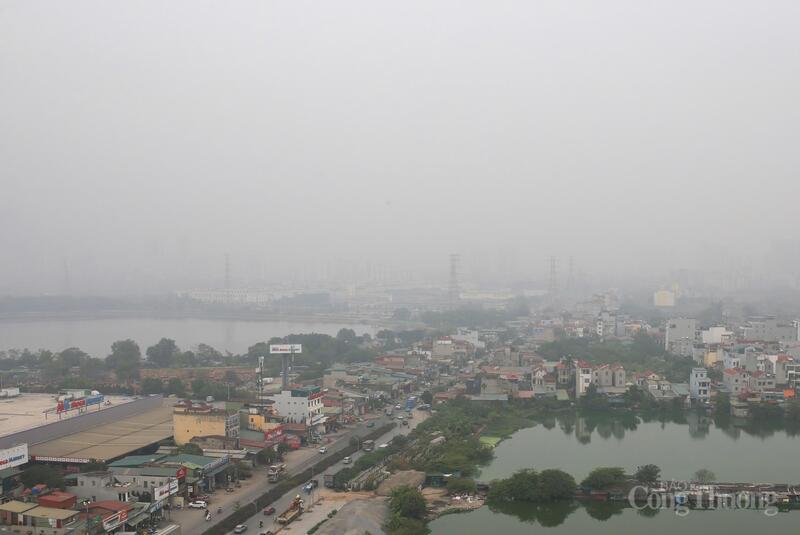 Khu vực đường Tam Trinh lúc 8h sáng nay.