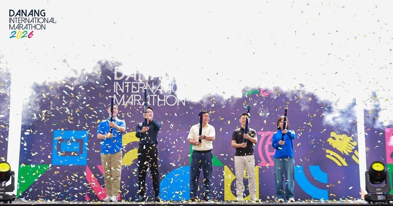 Chính thức khai mạc cuộc thi Marathon quốc tế Đà Nẵng lần thứ XIII năm 2026. Ảnh: Diễm Phúc