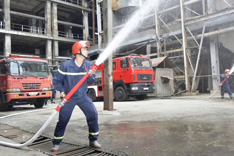 Diễn tập Phòng cháy chữa cháy, với mục tiêu an toàn là trên hết.