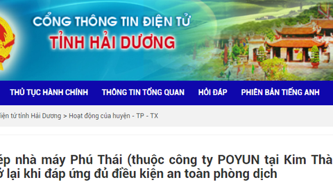 Hải Dương: DN chỉ được hoạt động trở lại khi đáp ứng an toàn phòng dịch