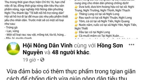 Cách làm hay giúp nông dân Nghệ An tiêu thụ nông sản trong mùa dịch