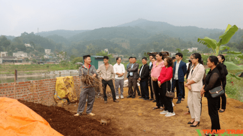Nông dân Lào Cai tham quan, học hỏi kinh nghiệm mô hình xử lý rác thải hữu cơ