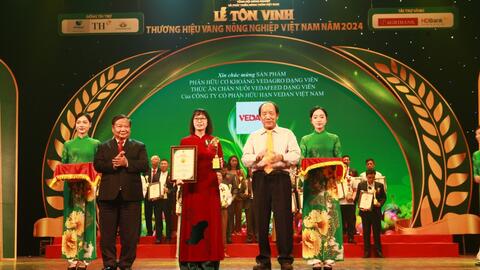 Vedan Việt Nam liên tiếp khẳng định vị thế “Thương hiệu Vàng nông nghiệp Việt Nam"