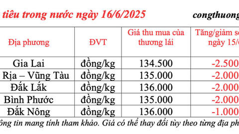 Dự báo giá tiêu trong nước ngày mai 17/6/2025, trong nước đà giảm 'chững lại'