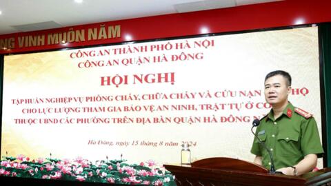 Hơn 600 đội viên bảo vệ cơ sở tập huấn phòng cháy, chữa cháy