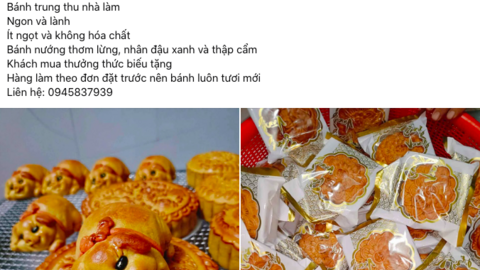 'Chợ mạng' sôi động mùa trung thu, bánh nhà làm hút khách vì giá rẻ