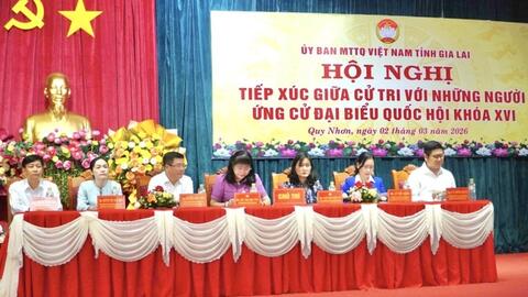 Phó Bí thư Đảng ủy Quốc hội Nguyễn Hồng Diên tiếp xúc cử tri vận động bầu cử tại Gia Lai