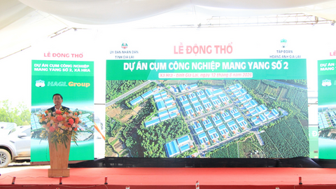 Gia Lai: Động thổ Cụm công nghiệp Mang Yang 2 vốn đầu tư 400 tỷ đồng