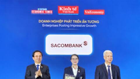 Sacombank được vinh danh Thương hiệu Mạnh Việt Nam 2026