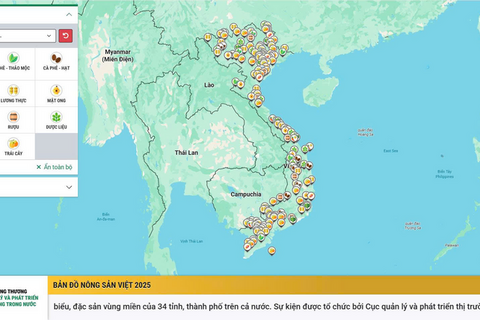 Ra mắt Bản đồ Nông sản Việt tại tuần lễ nông sản Việt Nam