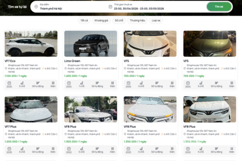 Thuê xe tự lái dịp 30/4 - 1/5: Nhu cầu tăng mạnh, nhiều nơi kín lịch