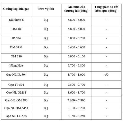 Giá lúa gạo hôm nay ngày 21/10: Thị trường lặng sóng