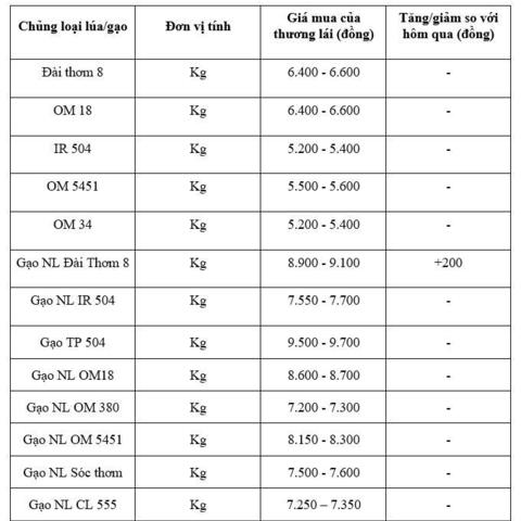 Giá lúa gạo hôm nay ngày 15/12: Nguồn cung ít, giá bình ổn