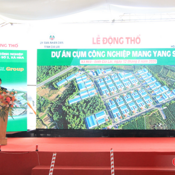 Gia Lai: Động thổ Cụm công nghiệp Mang Yang 2 vốn đầu tư 400 tỷ đồng
