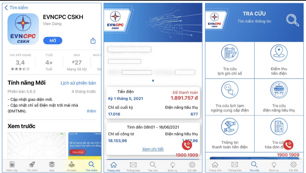 EVNCPC khuyến cáo khách hàng theo dõi hoá đơn tiền điện bằng App