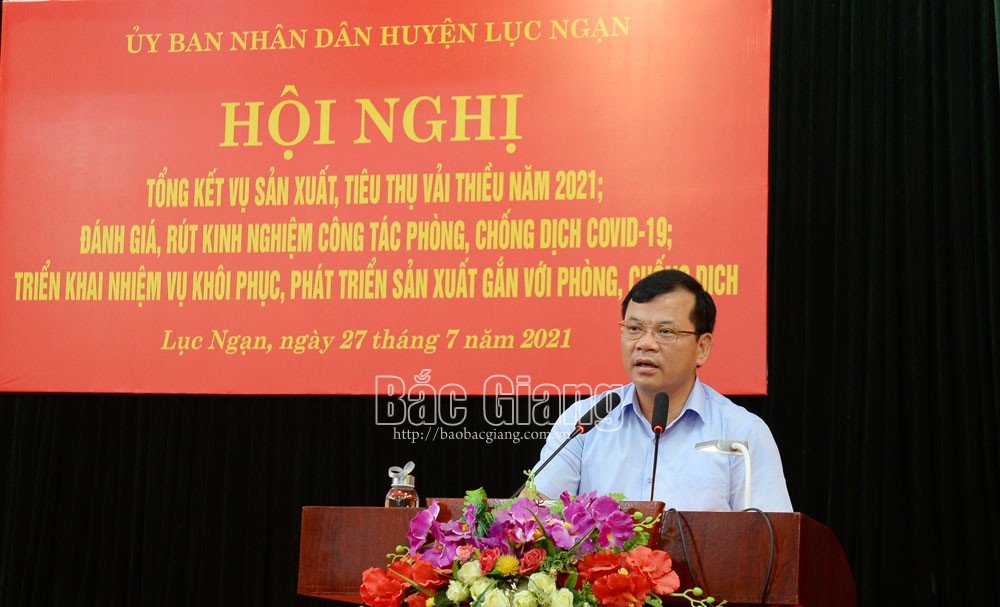 Lục Ngạn, vải thiều, tổng kết, vụ vải thiều 2021, Covid-19