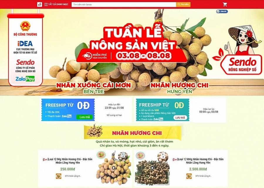 Tiếp tục hỗ trợ tiêu thụ nhãn lồng Hưng Yên trên sàn thương mại điện tử