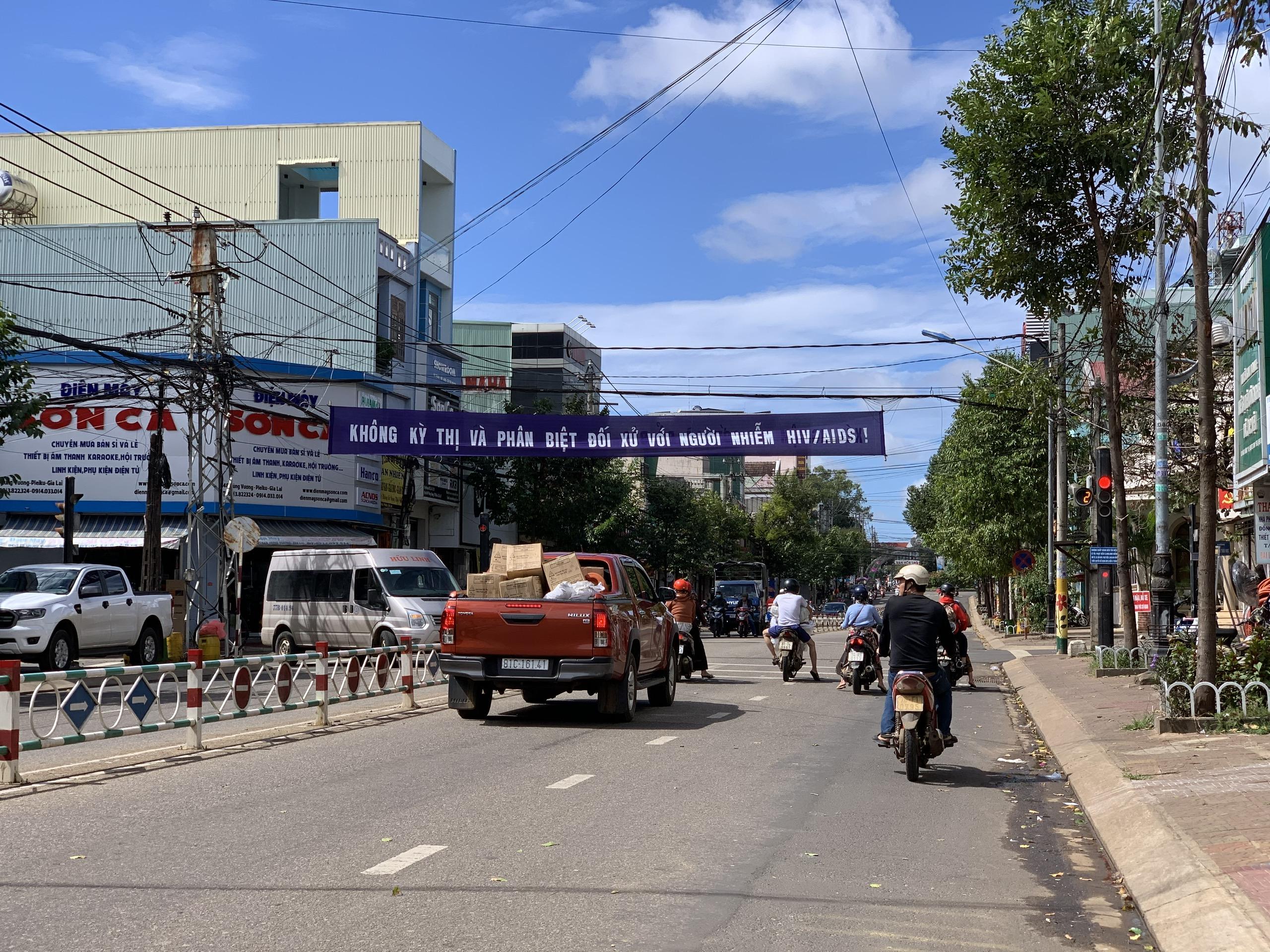Gia Lai đẩy mạnh các hoạt động tuyên truyền trong Tháng Hành động Quốc gia phòng-chống HIV/AIDS năm 2022. Ảnh: Như Nguyện