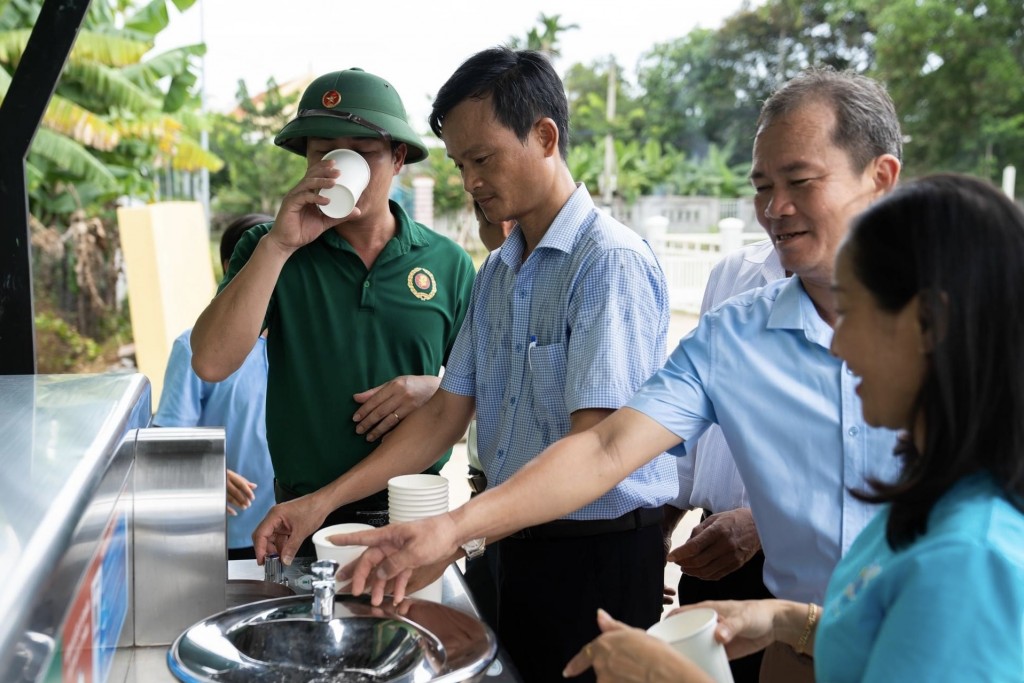 Các điểm cấp nước miễn phí nhằm mục đích xây dựng thói quen của người dân và du khách trong việc giảm sử dụng chai nhựa dùng một lần