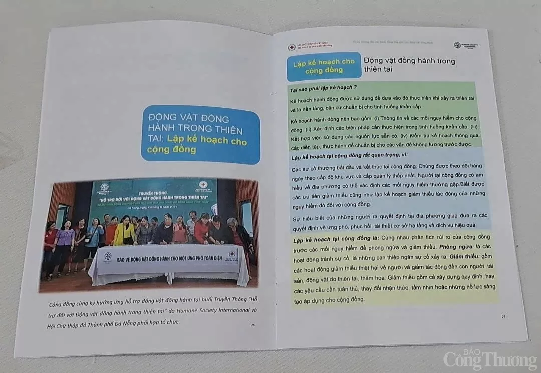 Sổ tay hướng dẫn các hành động ứng phó cho động vật đồng hành trong bối cảnh thiên tai điển hình tại TP. Đà Nẵng