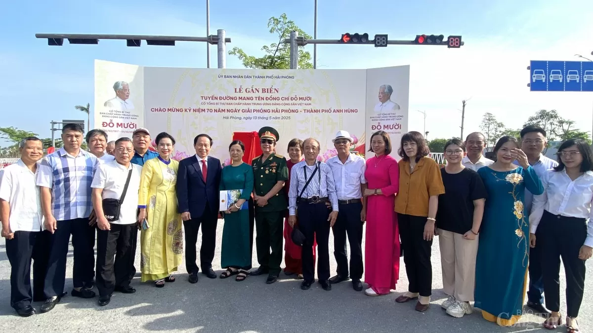 Hải Phòng: Gắn biển đường mang tên đồng chí Đỗ Mười Hải Phòng: Gắn biển đường mang tên đồng chí Đỗ Mười