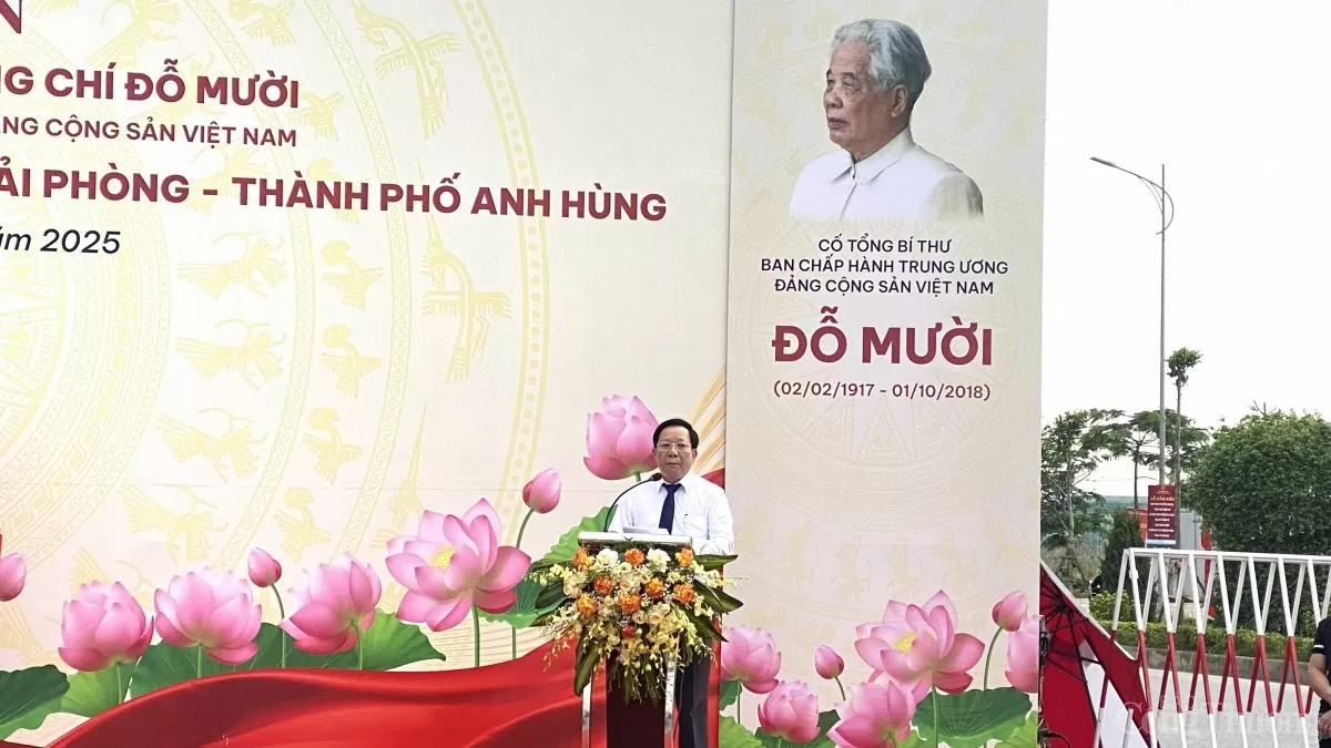 Hải Phòng: Gắn biển đường mang tên đồng chí Đỗ Mười Hải Phòng: Gắn biển đường mang tên đồng chí Đỗ Mười