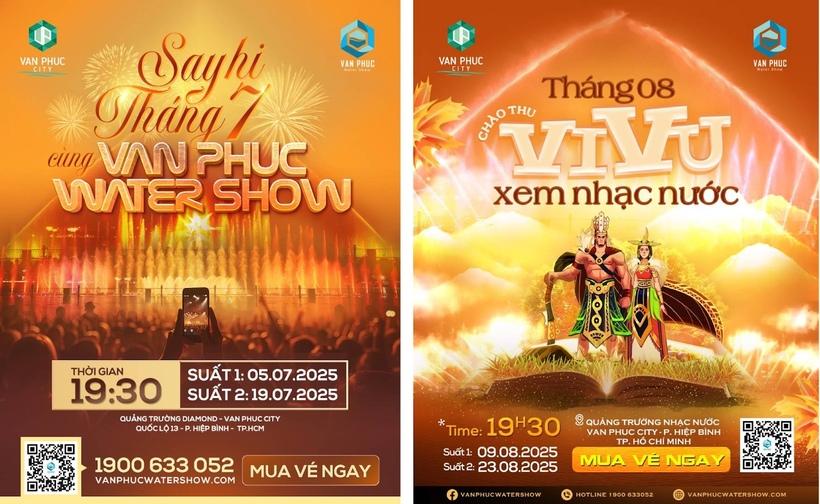 Van Phuc Water Show với chủ đề nổi bật trong tháng 7 và tháng 8