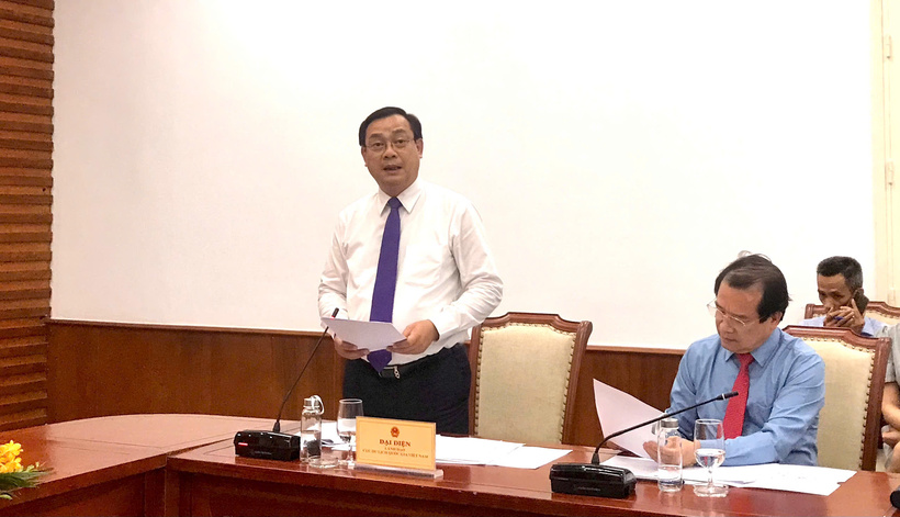Ông Nguyễn Trùng Khánh, Cục trưởng Cục Du lịch Quốc gia Việt Nam báo cáo kết quả 6 tháng năm 2025 của ngành du lịch. Ảnh: Hoa Quỳnh