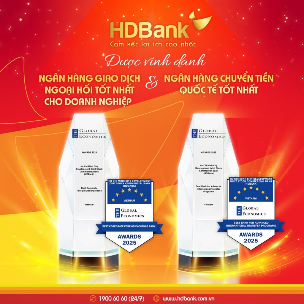 HDBank khẳng định vị thế với loạt giải thưởng ESG, ngoại hối và thanh toán quốc tế