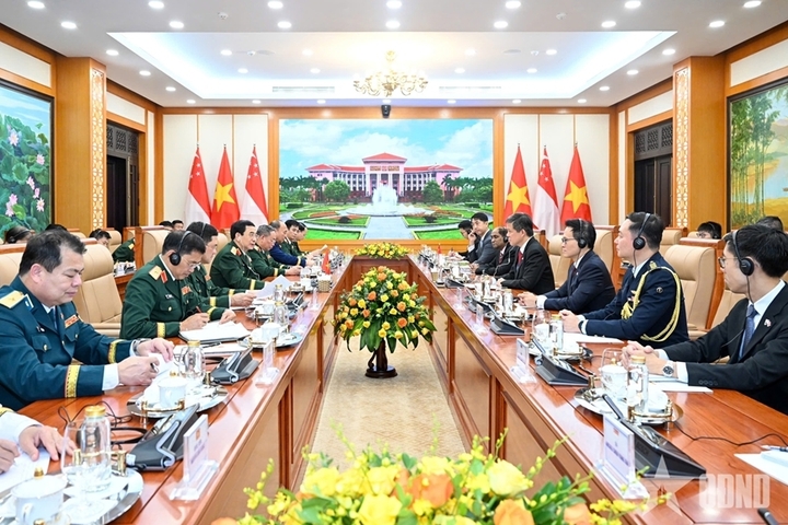 Toàn cảnh Hội đàm.  Ảnh: QĐND