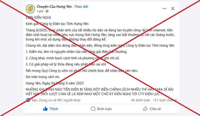 EVNNPC cảnh báo thông tin sai sự thật về hóa đơn tiền điện  - 3