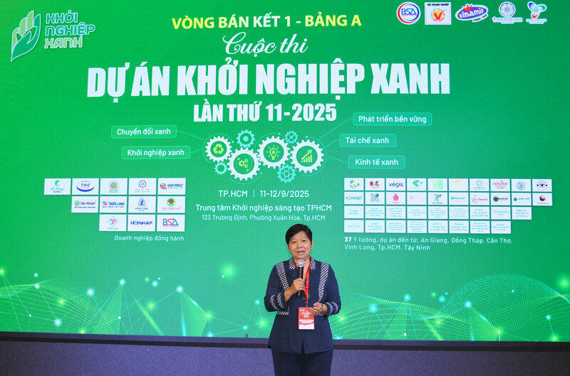 Bà Vũ Kim Anh, Trưởng Ban tổ chức cuộc thi. Ảnh: Minh Khuê.