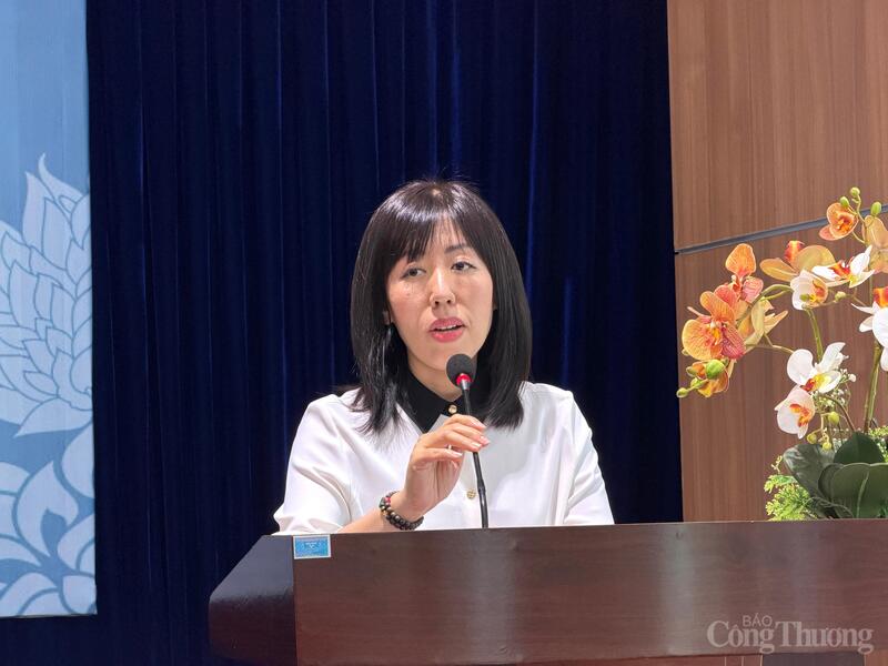 Bà Đỗ Phương Dung, Phó Cục trưởng Cục Kỹ thuật an toàn và Môi trường công nghiệp (Bộ Công Thương) phát biểu tại hội thảo.