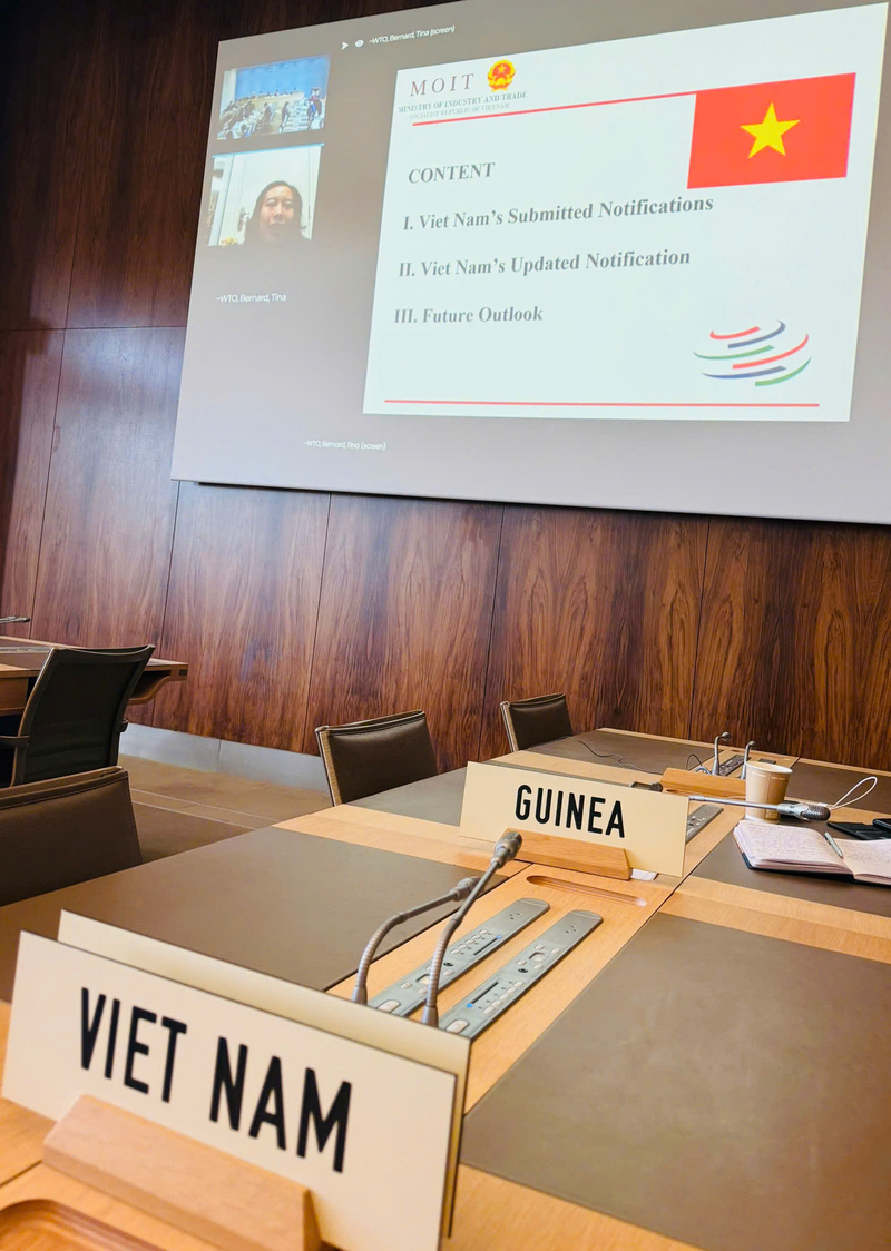 Bà Trịnh Thị Thu Hiền - Phó Cục trưởng Cục Xuất nhập khẩu (Bộ Công Thương) phát biểu trực tuyến tại phiên họp