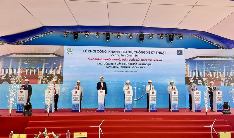 Lễ khởi công gồm Nhà máy điện gió số 7 giai đoạn 2 tại TP. Cần Thơ.