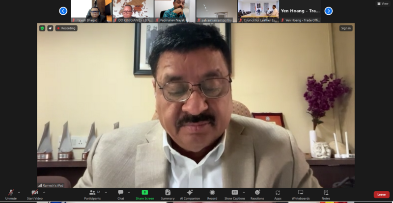 Ông Ramesh Kumar Juneja, Chủ tịch Hội đồng Xuất khẩu da Ấn Độ (CLE)