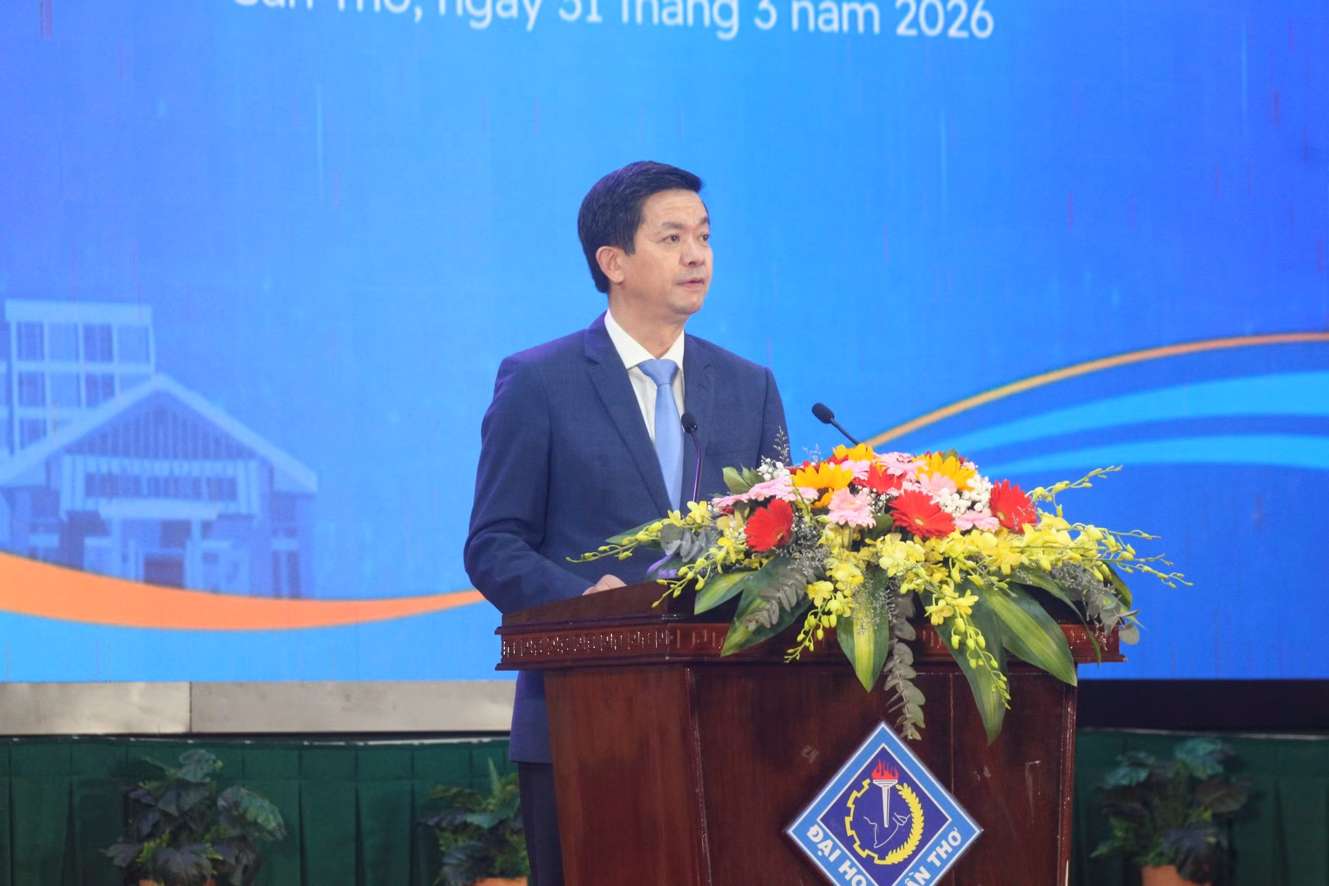 Bí thư Thành ủy Cần Thơ, ông Lê Quang Tùng phát biểu tại lễ kỷ niệm. z7675967545677-e55c0d6dea46838a675596feefd6414d.jpg