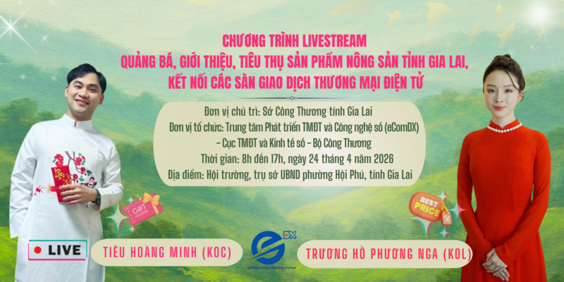 Phiên livestream quảng bá nông sản Gia Lai