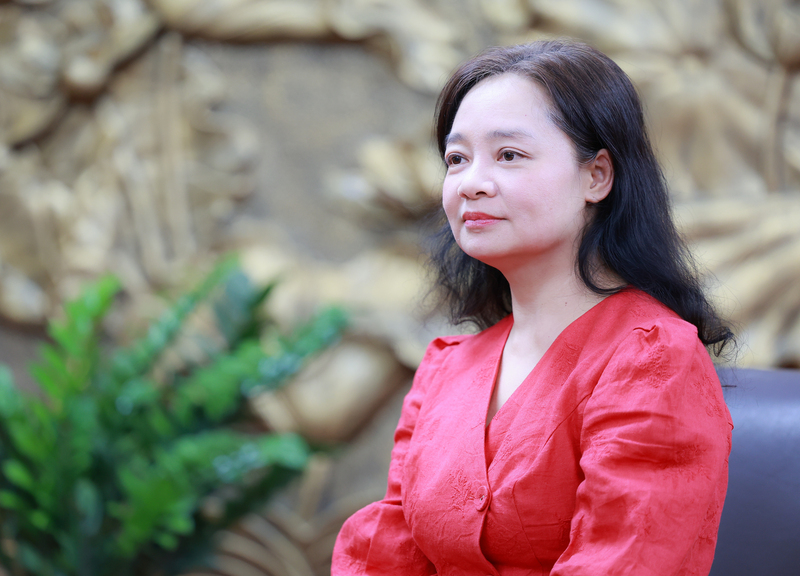 Bà Nguyễn Thị Lâm Giang - Cục trưởng Cục Đổi mới sáng tạo, Chuyển đổi xanh và Khuyến công. Ảnh: Nam Nguyễn