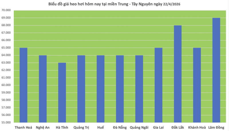 Giá heo hơi hôm nay 22/4/2026: Dao động từ 63.000 - 69.000 đồng/kg - 2
