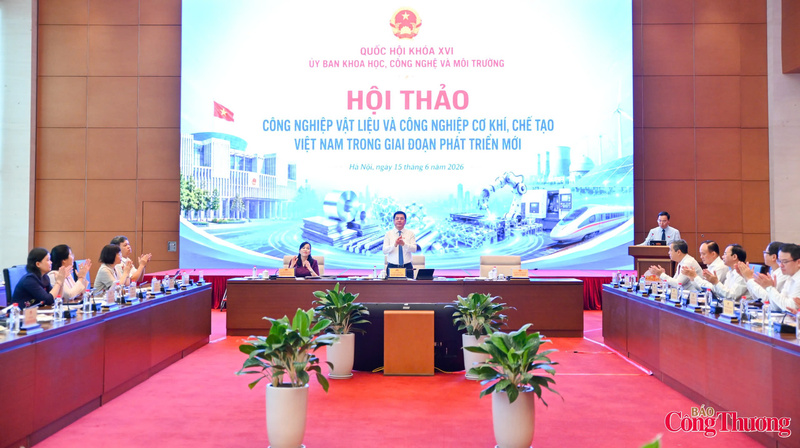 Phó Chủ tịch Quốc hội Nguyễn Hồng Diên chủ trì Hội thảo “Công nghiệp vật liệu và Công nghiệp cơ khí, chế tạo Việt Nam trong giai đoạn mới”.