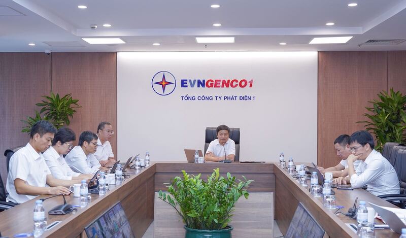 Chủ tịch Hội đồng thành viên EVNGENCO1 Nguyễn Tiến Khoa phát biểu chỉ đạo