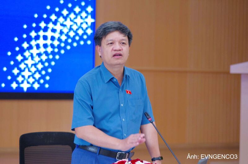 Ông Tạ Đình Thi - Phó Chủ nhiệm Ủy ban Khoa học, Công nghệ và Môi trường của Quốc hội phát biểu tại buổi làm việc.